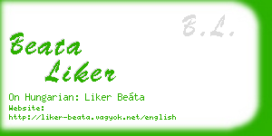 beata liker business card